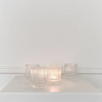 Bluum Maison Clear Glass Ribbed Tea Light